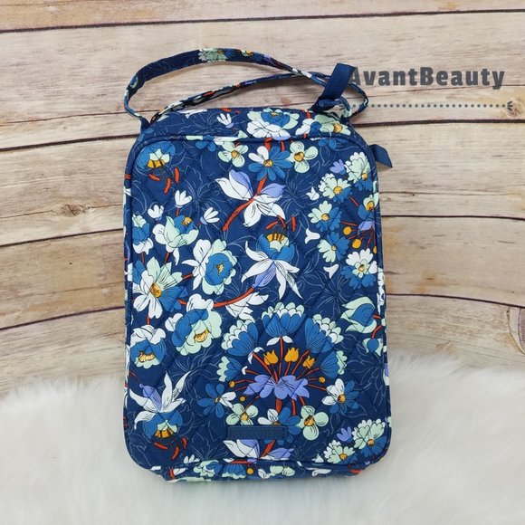 VERA BRADLEY Essential Large Backpack  Floral Blue Bursts Lunch Bunch Set New - Picture 7 of 16